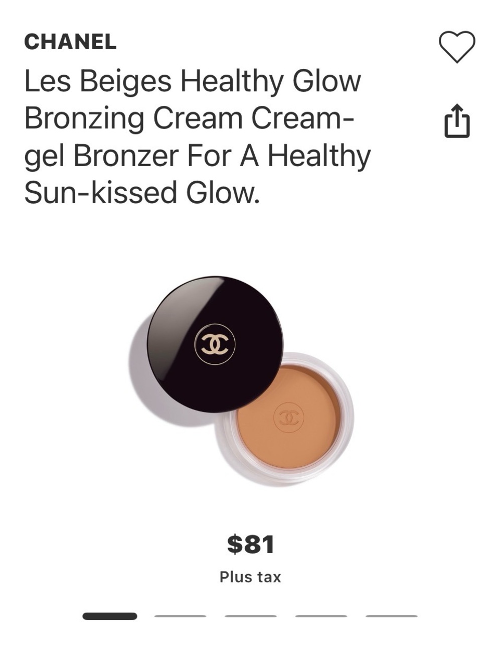 Chanel Les Beiges Cream Bronzer - Soleil Tan Bronze